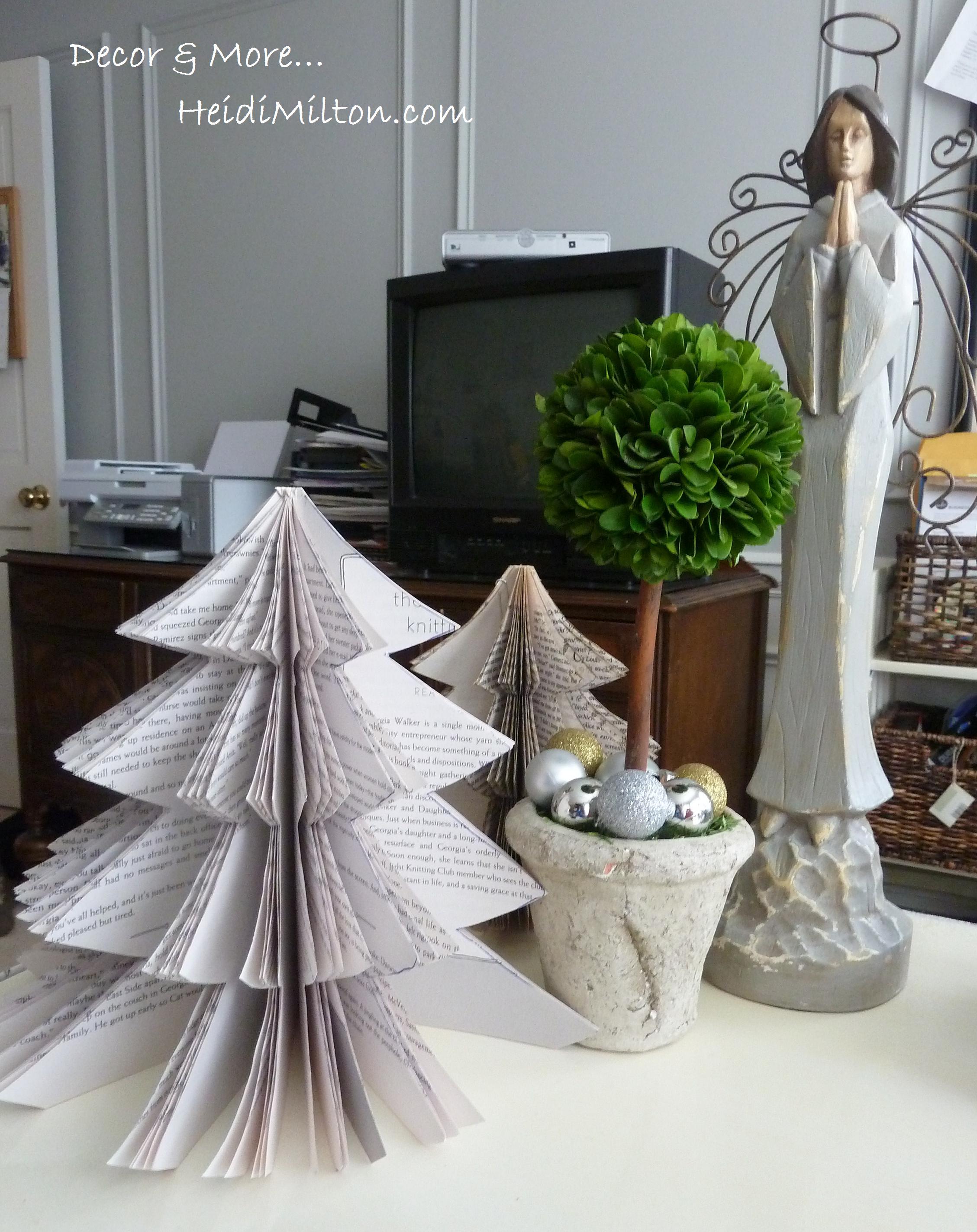 Book Page Christmas Tree Easy Diy