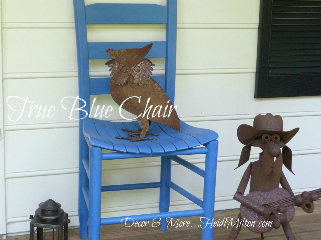 flea market blue chair