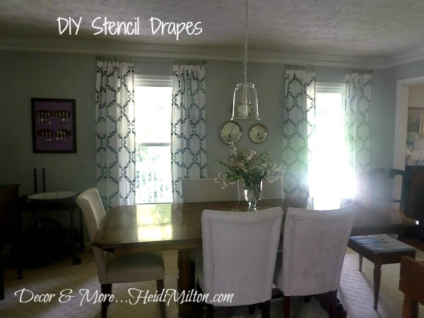 DIY stencil drapes